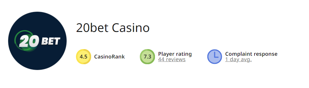 20bet Casino AskGamblers Rating