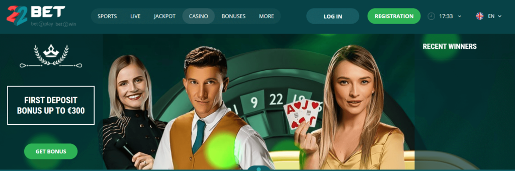 22Bet Casino official website