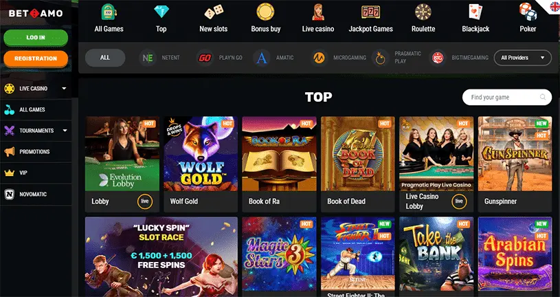 betamo casino page