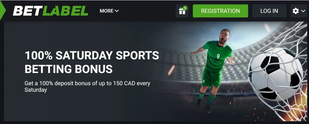 BetLabel Casino Saturday Sports Bonus: 50% Up to 100 CAD for Sports Betting