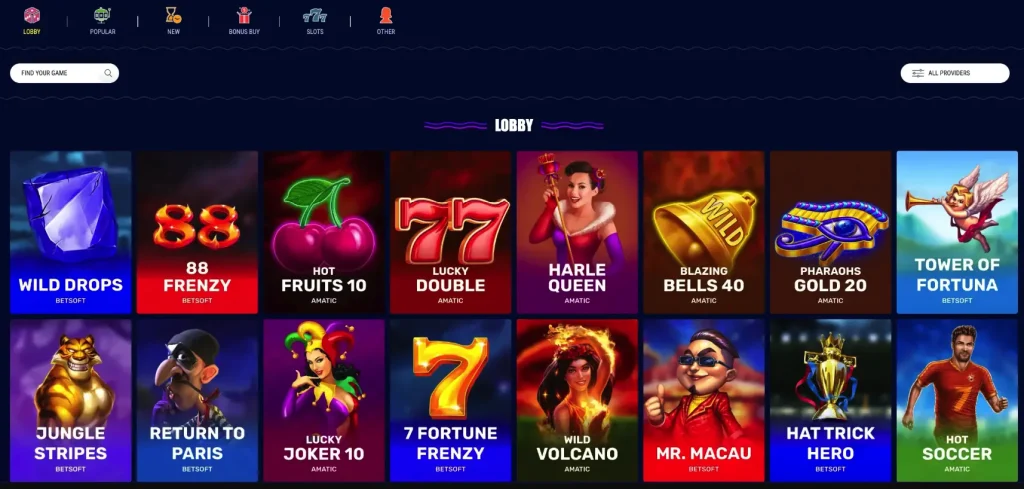 limewin casino lobby