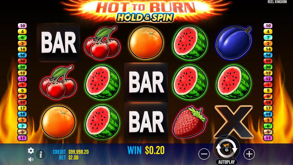Hot to Burn Hold and Spin demo game screenshot