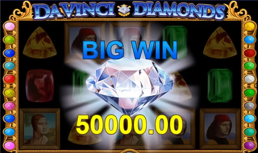 Getting a big win on Da Vinci Diamonds slot