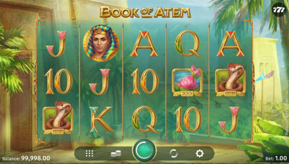 Screenshot of Book of Atem slot by Micro-Gaming Casinos