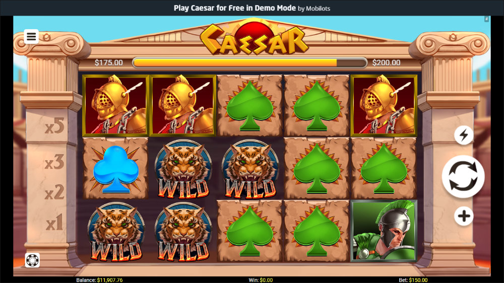 Screenshot of Caesar Slot by Mobilots