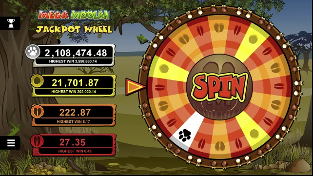 Mega Moolah Jackpot Wheel