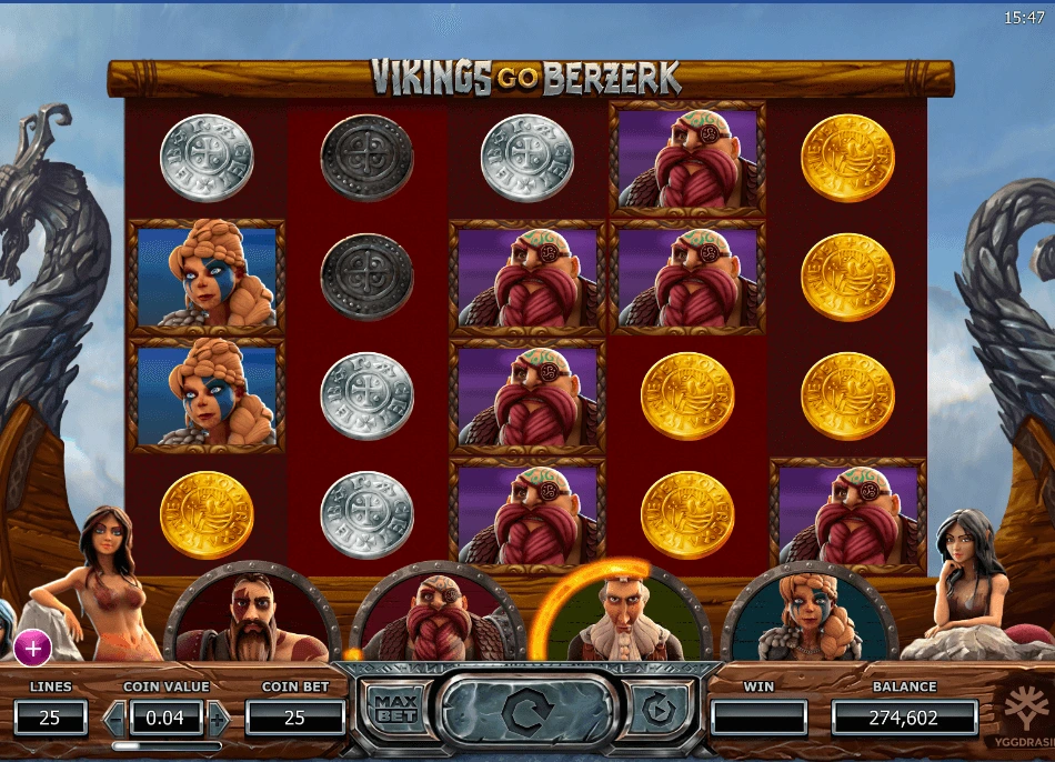 Screnshot of Vikings Go Berzerk 3D slot