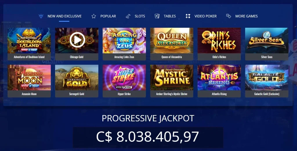 All Slots Casino Games Selection