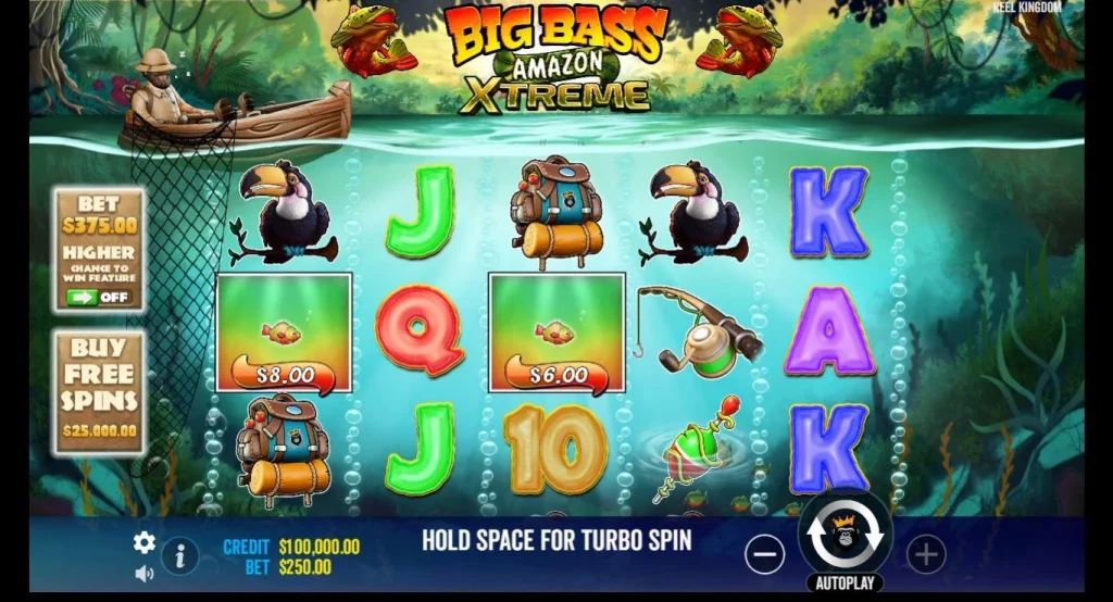 Screenshot of Big Bass Amazon Xtreme Slot