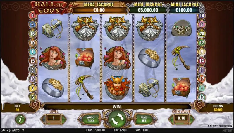 Hall of Gods progressive Jackpot