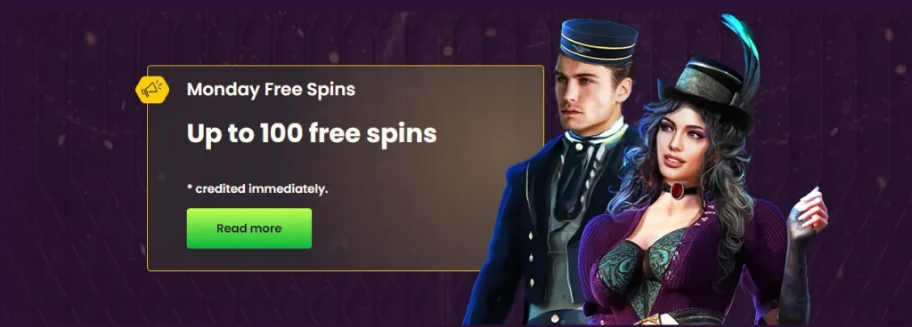 Monday Free Spins casino bonus