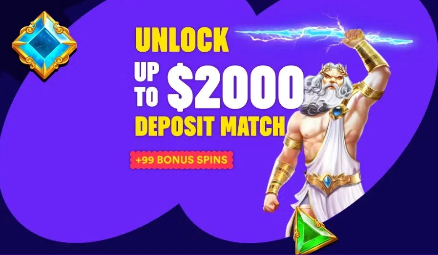 Casumo Casino welcome bonus up to $2000 + 99 free spins