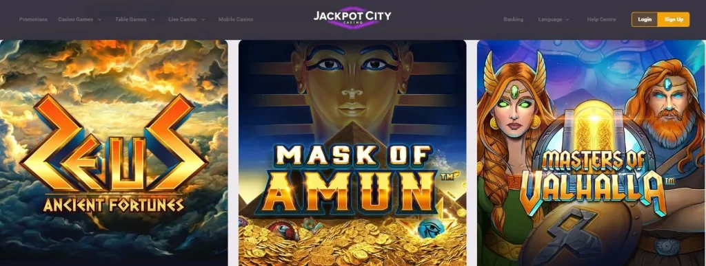 Online slot games at Jackpot City Casino