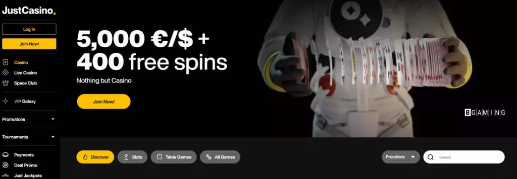 just casino welcome bonus
