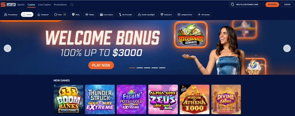 Welcome Bonus Sports Interaction casino