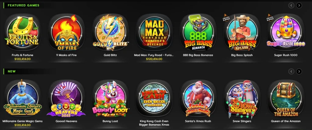 888 Casino featured games