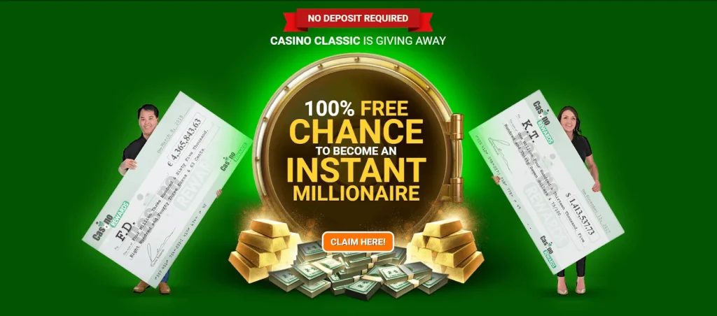 Casino Classic free jackpot chance with no deposit