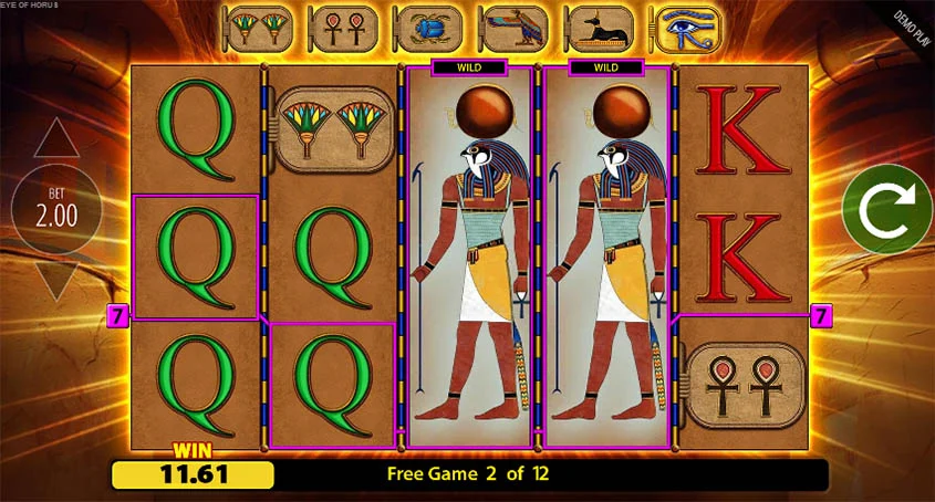 Screenshot of Eyes of Horus Megaways slot