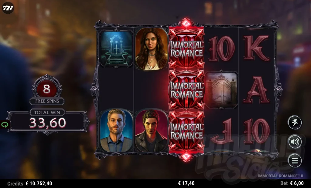 Screenshot of Immortal Romance penny slot by Stormcraft Studios