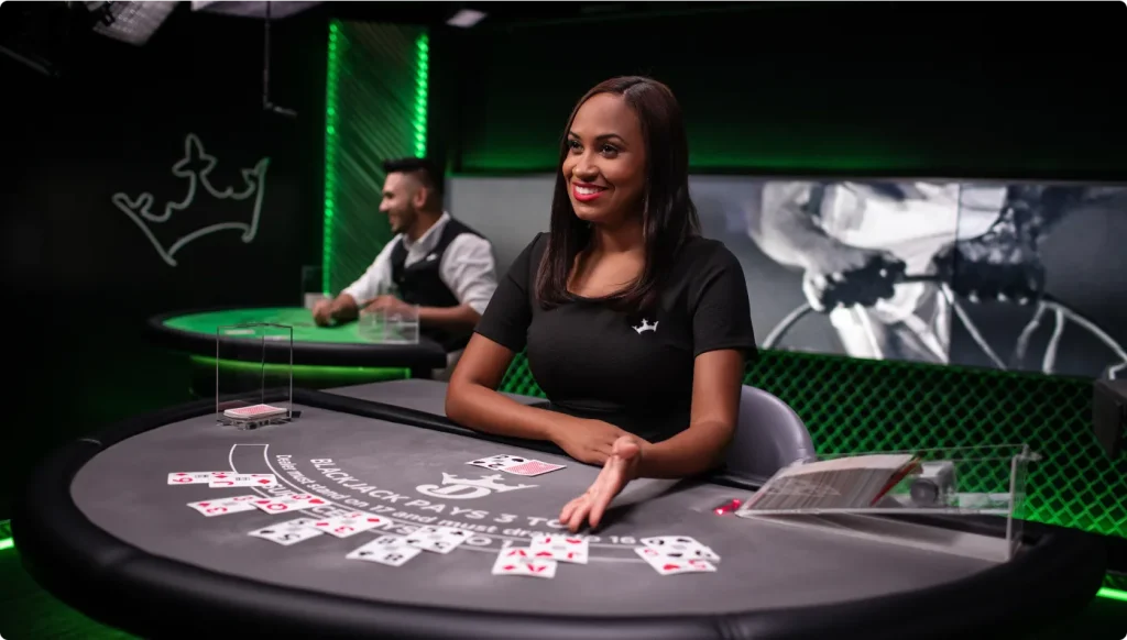 Blackjack live dealer at DraftKings casino