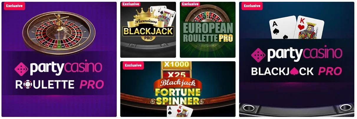 PartyCasino table games