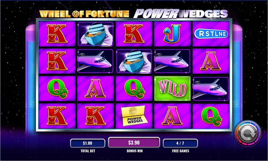 Screenshot of Wheel of Fortune Power Wedges slot