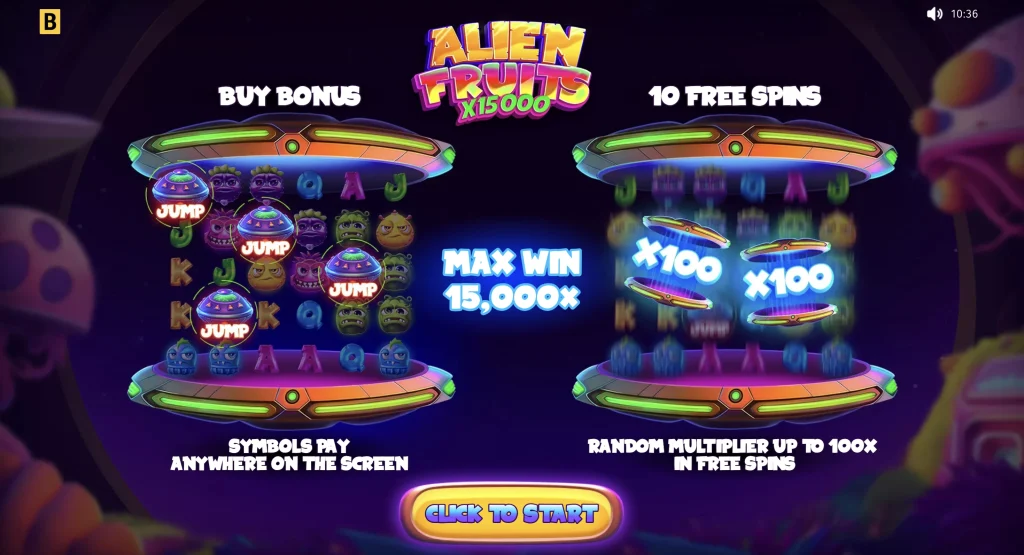 Bonus buy option in Alien Fruits