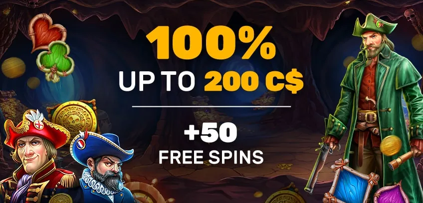 Betamo Casino Second Deposit Bonus: 100% Up to 200 C$ + 50 Free Spins for Smugglers Cove