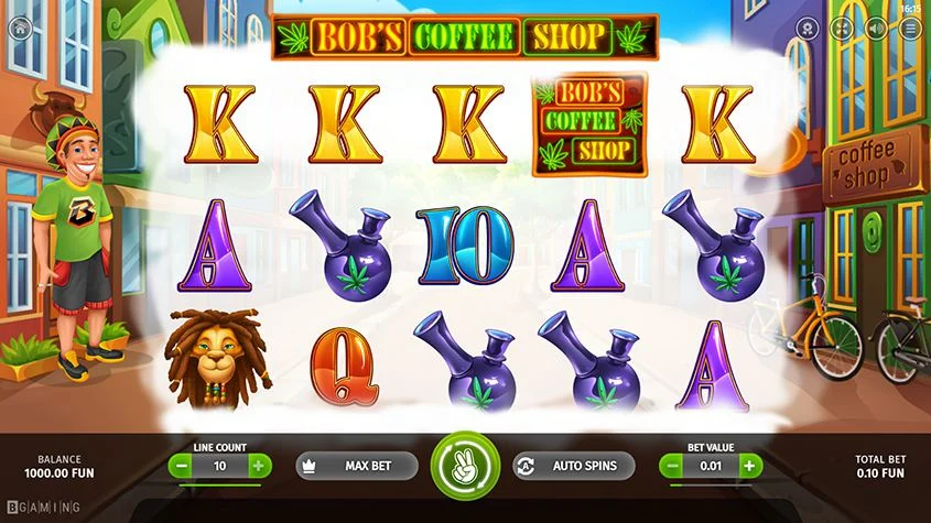 Demo screenshot of Bob's Coffee Shop Slot by Bgaming