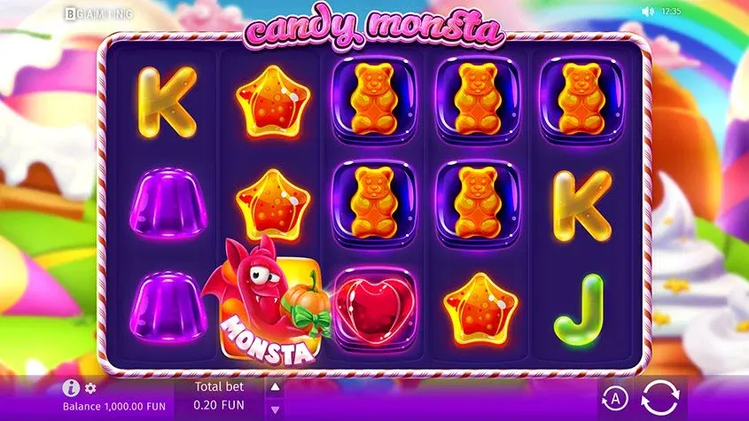 Demo screenshot of Candy Monsta slot