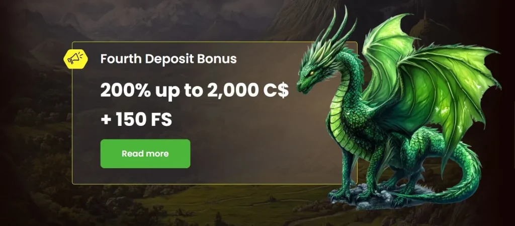 DragonSlots Fourth Deposit Bonus