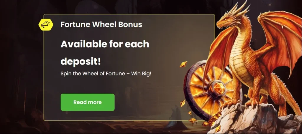 DragonSlots Fortune Wheel Bonus