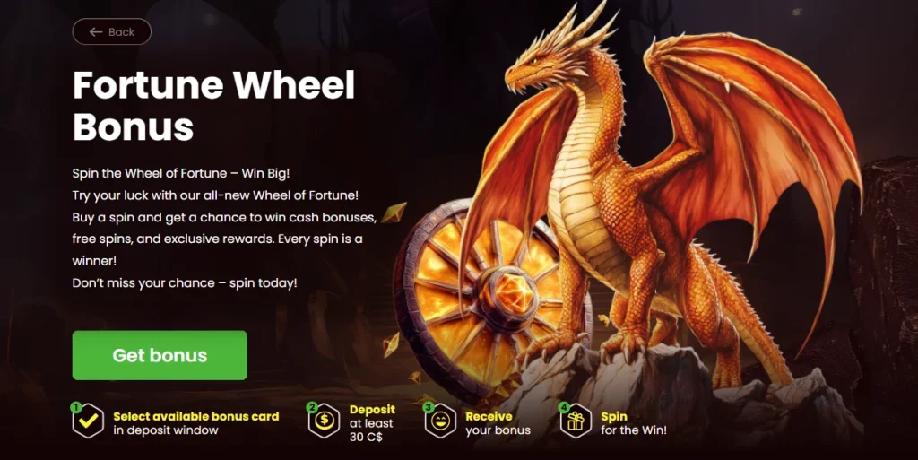 Dragon Slots Casino Fortune Wheel