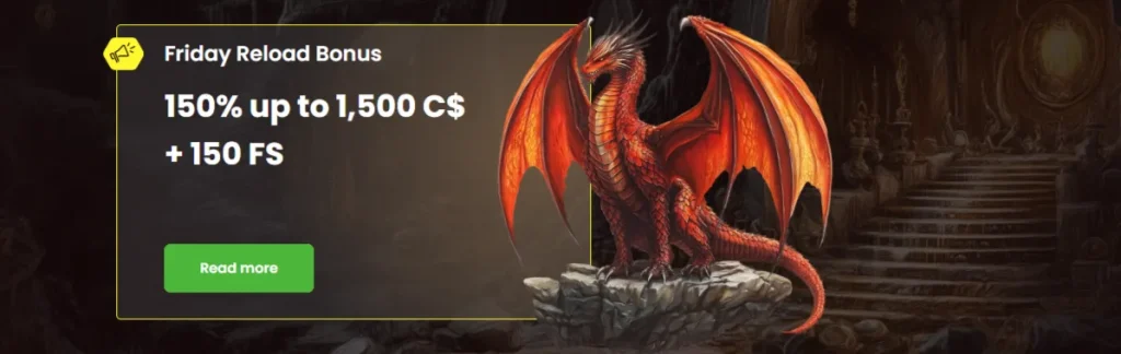 Friday Reload bonus: Dragon Slots Casino