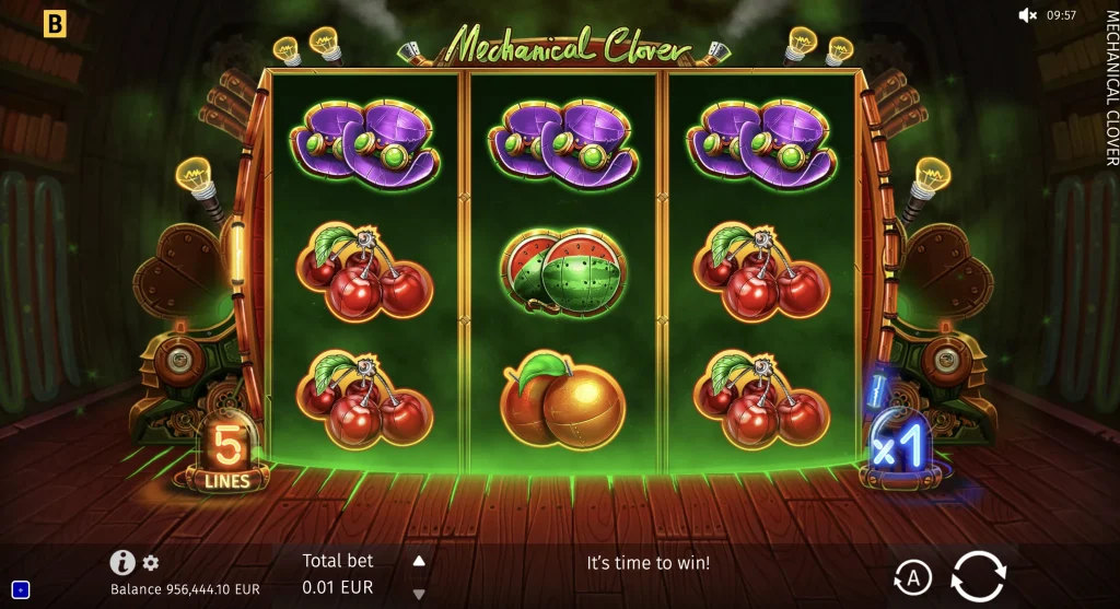 Demo screenshot of Mechanical Clover slot