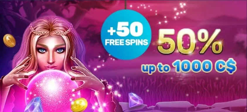 PlayAmo Casino Second Deposit Bonus 50 Free Spins for Lady Wolf Moon Slot