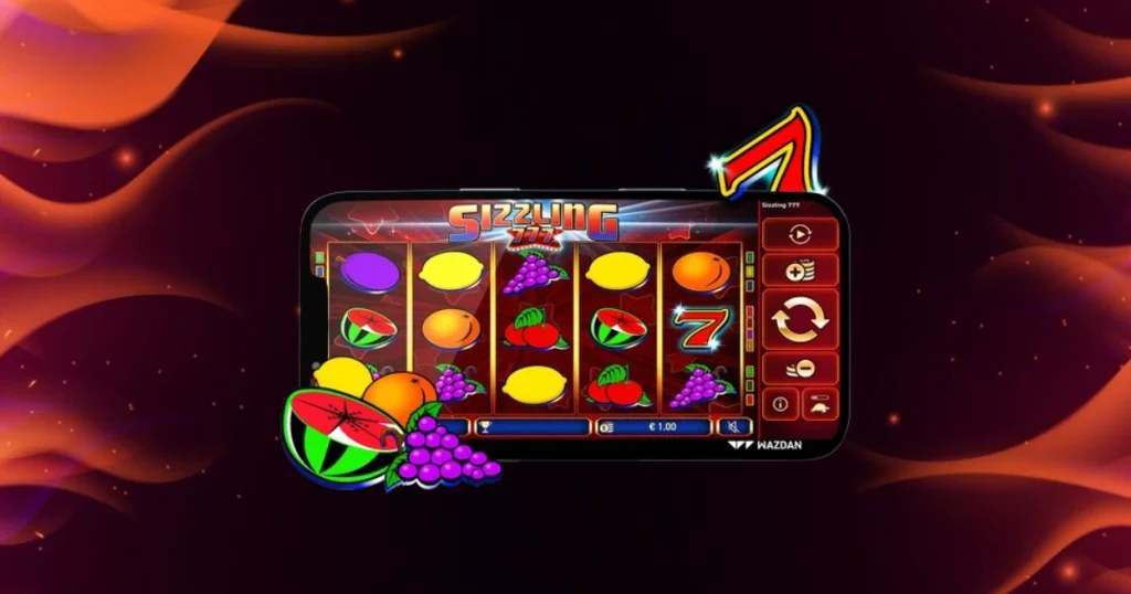 Sizzling 777 slot by Wazdan on a mobile screen