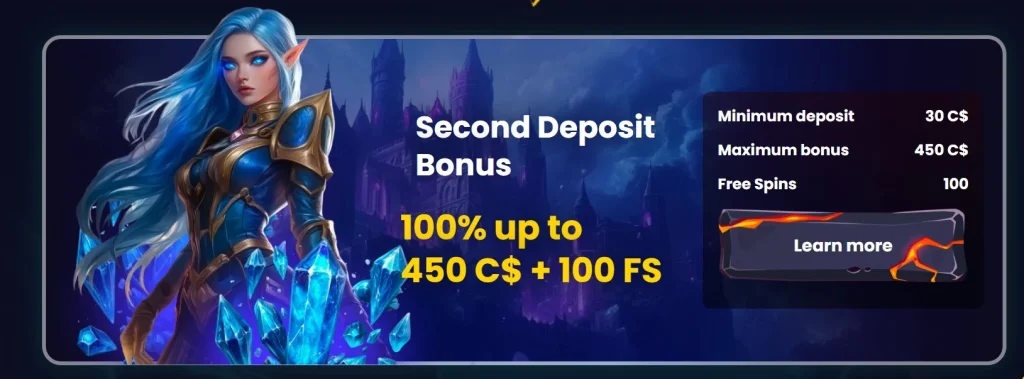 SlotsGem Second Deposit Bonus