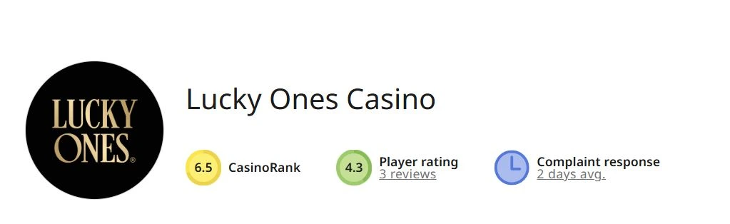 Lucky Ones Casino rating by AskGamblers