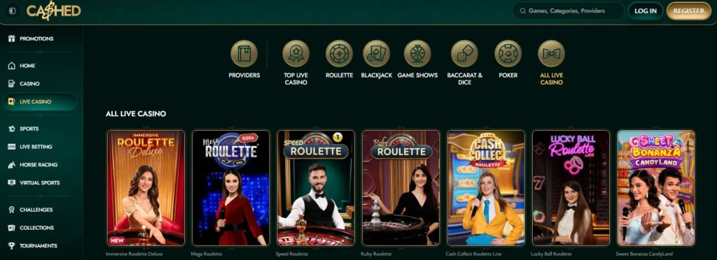 cashed casino games