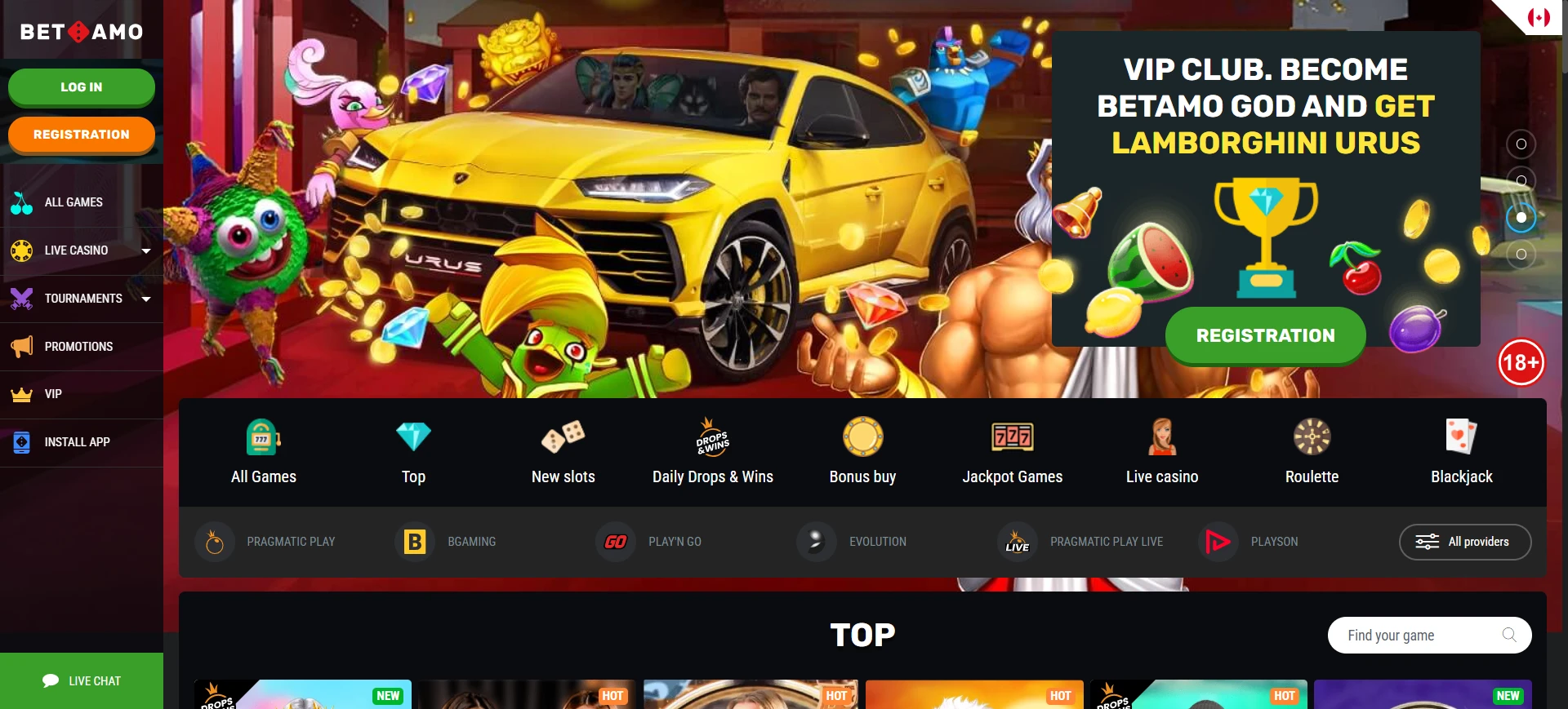 Betamo casino vip club