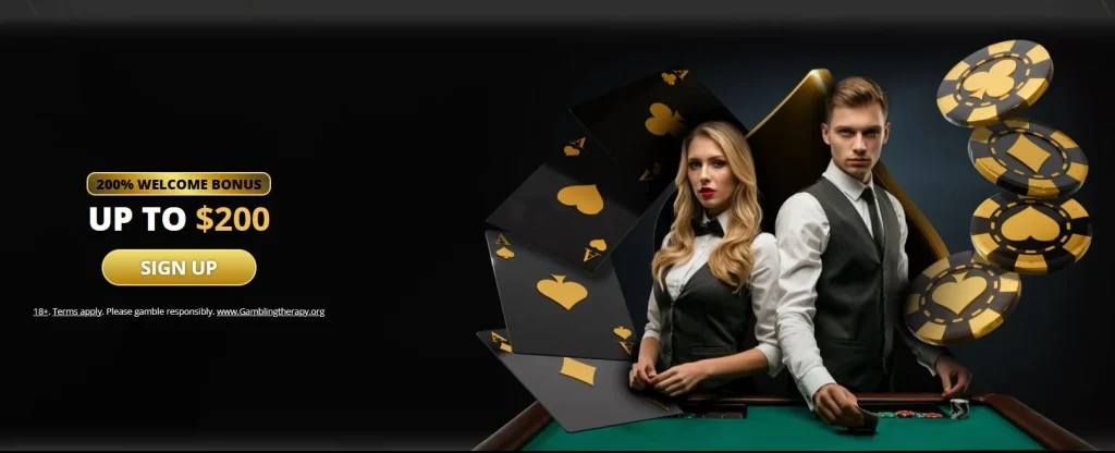 Blackjack city welcome bonus, 100% up to $200