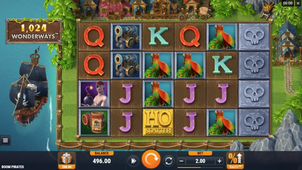 Boom Pirates slot, by Foxium for Microgaming