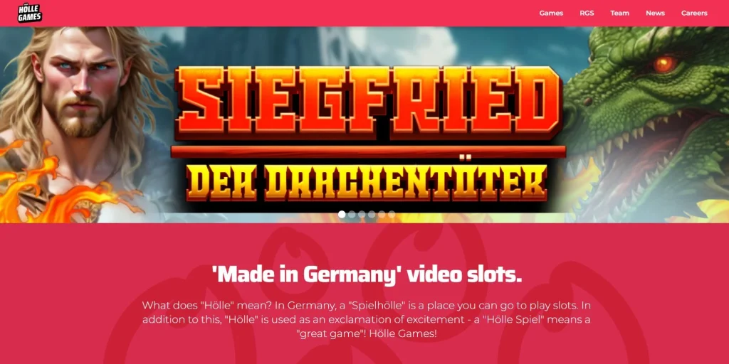 Hölle Games homepage screenshot