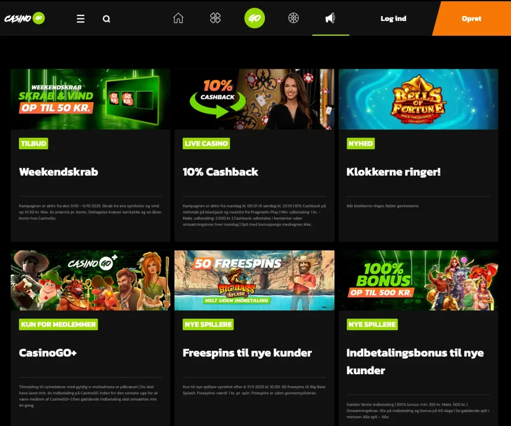 casinogo bonuses