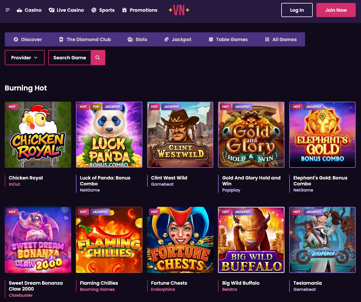 burning hot slots vegas now