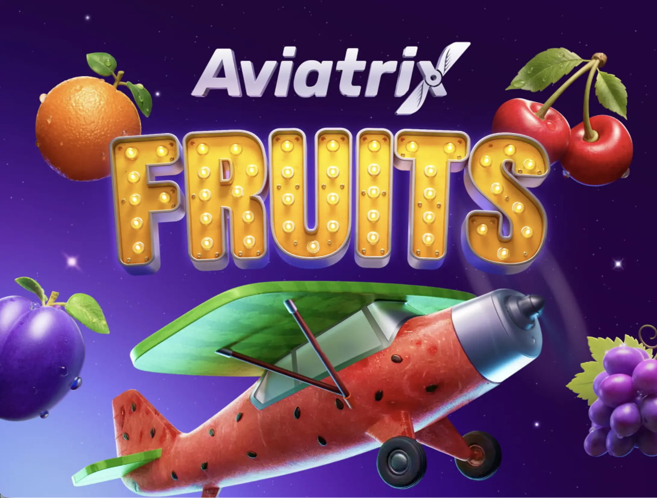 aviatrix fruits crash game logo