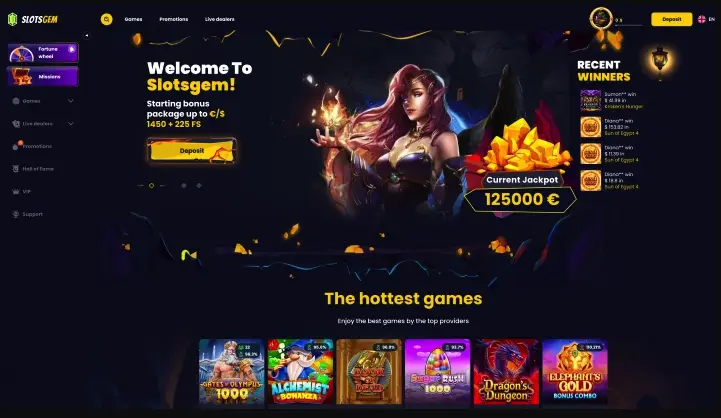 SlotsGem lobby 1